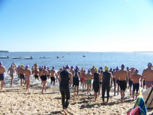 Headed out for the swim